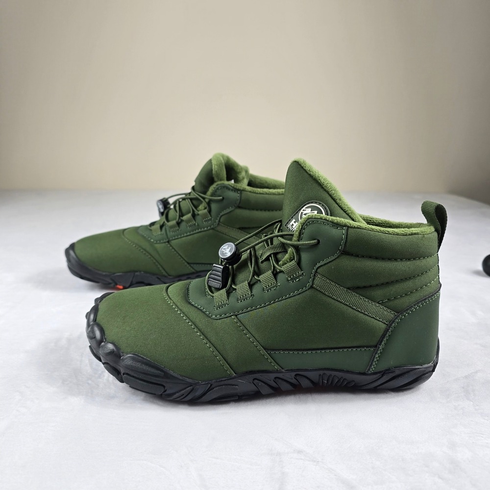Hike‎ Outdoor Barefoot Winter Boots Green Fleece Lined Size Mens 9/Womens's 10